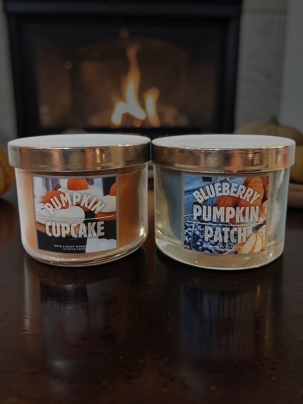 Blueberry Pumpkin Patch Scented Candle And Pumpkin Cupcake Bath & Body